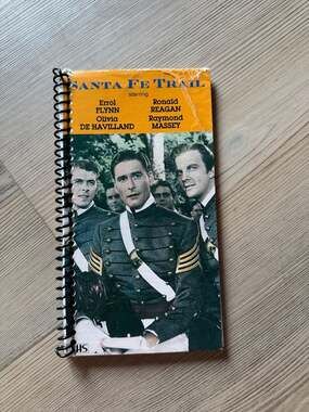 Santa Fe Trail (1940) VHS Goodtimes Home Video Notebook Repurposed